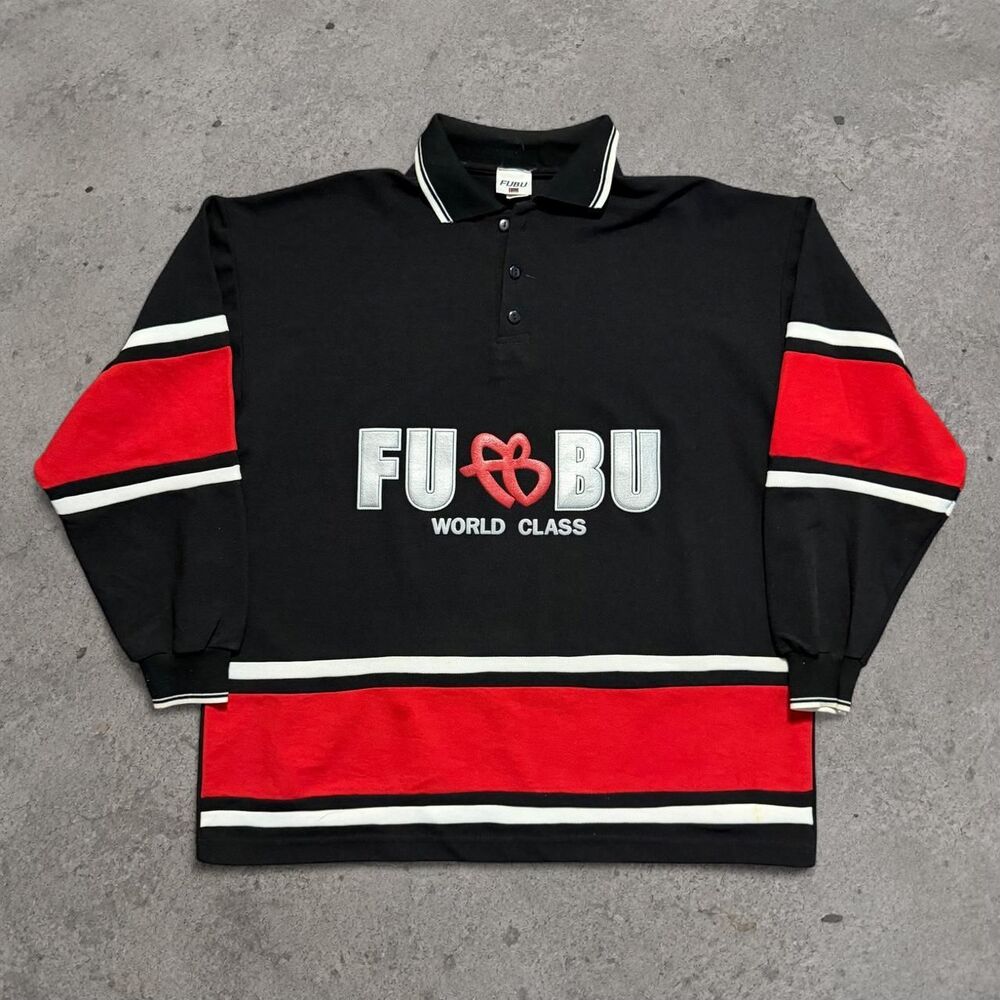 Rare Vintage 1990’s Hip-Hop FUBU Rugby Style Striped Polo One Size